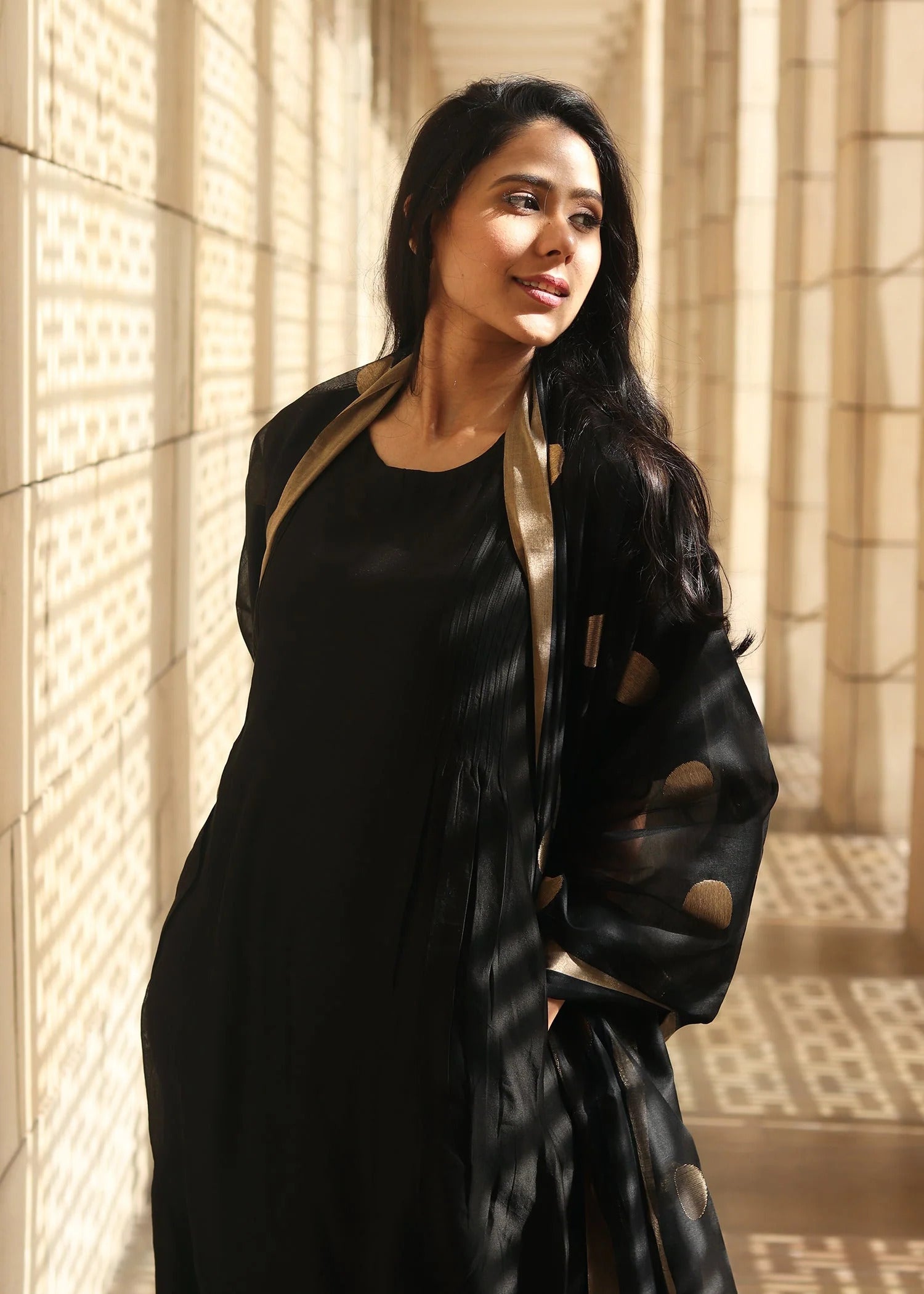 #Women Silk Kurta Pant Dupatta Set
