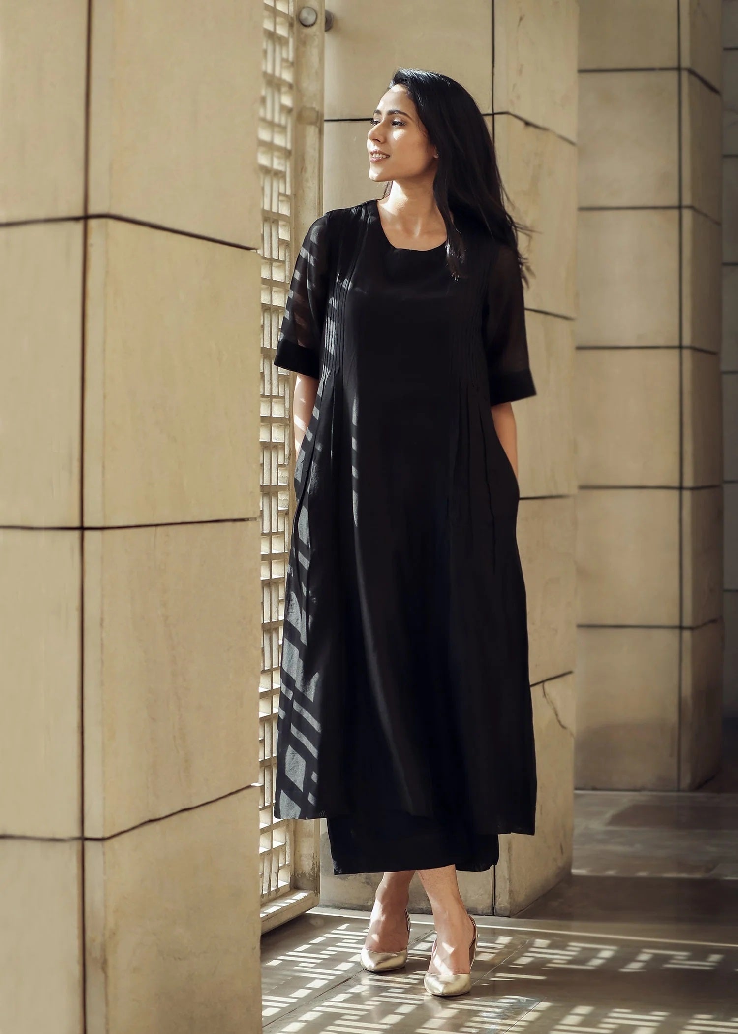 #Women Silk Kurta Pant Dupatta Set