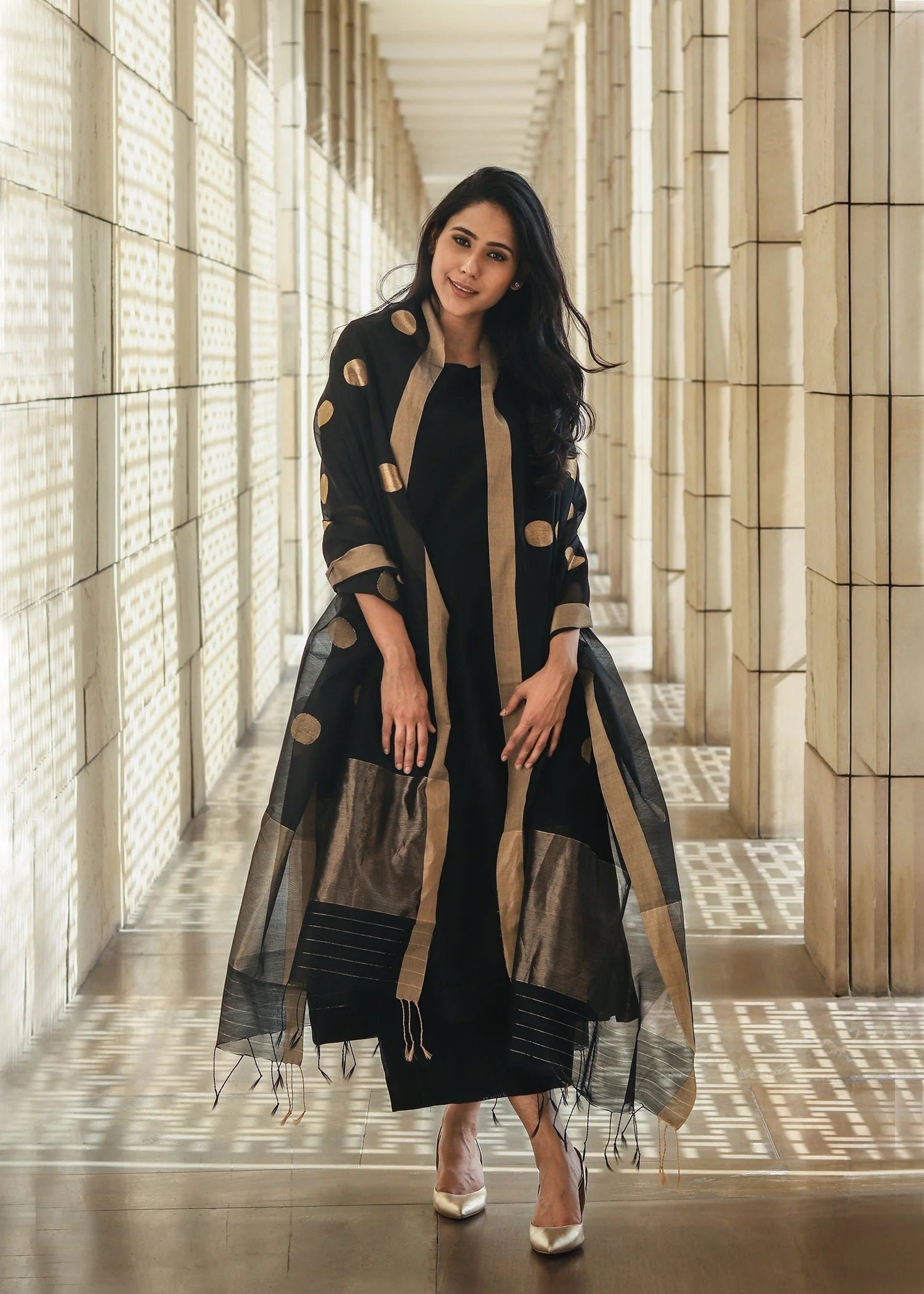 #Women Silk Kurta Pant Dupatta Set